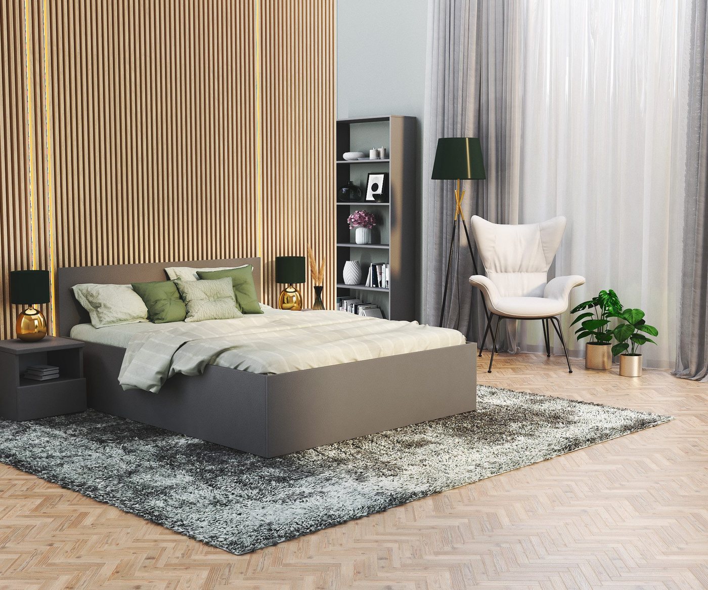 FDM Stauraumbett Bettgestell Bettrahmen Doppelbett 120x200, 140x200, 160x200, 180x200cm (MADE IN EU - Elternbett Doppelbett Gästebett Bett, optional mit Matratze + inklusive Lattenrost), Metallrahmen mit hydraulischer Klappfunktion von FDM