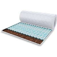 FDM - Topper 5x90x200 cm Matratzenauflage mit RavineBlue-Schaum Matratzenschoner Kokosfaser H4 von FDM