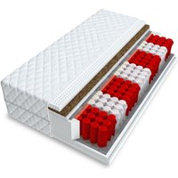 Matratze 140x200 Multipocket Taschenfederkern maestro 9 Zonen H3 H5 23 cm Latex Kokos Polyurethanschaum von FDM