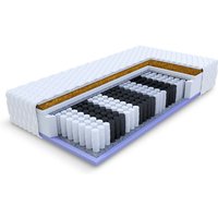 Matratze 140x200 Taschenfederkern 7 Zonen Kokos H2 H3 voyager 24 cm Jersey Bezug von FDM