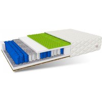 Matratze 140x200 Taschenfederkern vasto max 7 Zonen H2 H4 26 cm Kokos hr Schaum Klimafaser Polyurethanschaum jersey von FDM