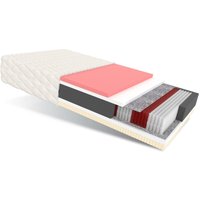 Matratze 160x200 Multipocket Taschenfederkern comfort 7 Zonen H3 25 cm Visco Latex Polyurethanschaum Jersey von FDM