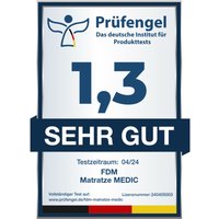 FDM - Matratze 80x200 Taschenfederkern 7 Zonen H3 80cm x 200cm medic Max Bett 23cm neu von FDM