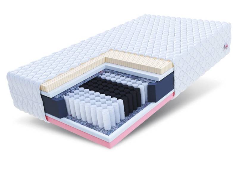 Taschenfederkernmatratze COMFORT 90x200, 140x200, 160x200, 180x200 cm & weitere Größen, FDM, 25 cm hoch, (Matratze mit Latex und Visco Memory, Allergiker geeignet), Wendematratze mit zwei unterschiedlich festen Liegeseiten von FDM