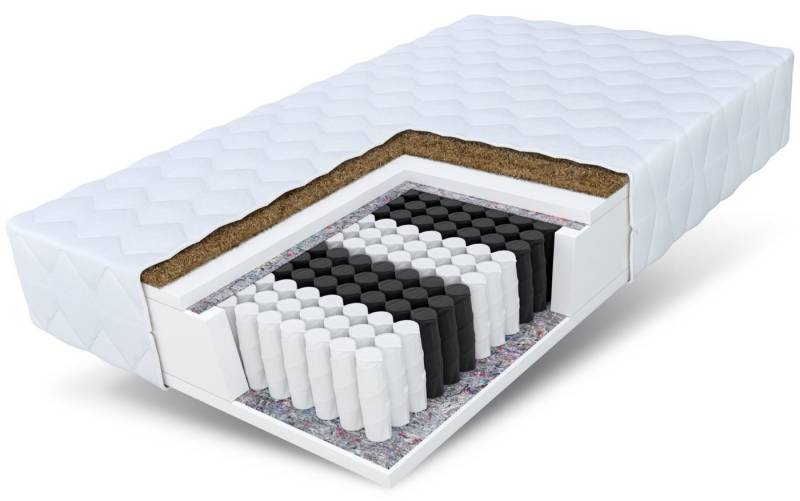 Taschenfederkernmatratze NATURAL MAX 90x200, 140x200, 160x200, 180x200 cm & weitere Größen, FDM, 24 cm hoch, (Matratze mit Kokos, Allergiker geeignet), doppelseitig von FDM