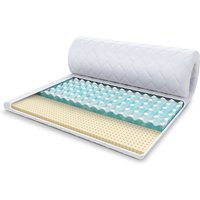 FDM - Topper 180x200 cm Matratzenauflage mit RavineBlue-Schaum Höhe 8 cm Latex H2 H4 von FDM