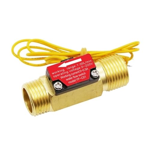 External Thread Brass Water Flow Sensor Switch External Thread Connection Water Flow Control Sensor Switch 1.5-30L/Min Industrial von FDOSIJFOS