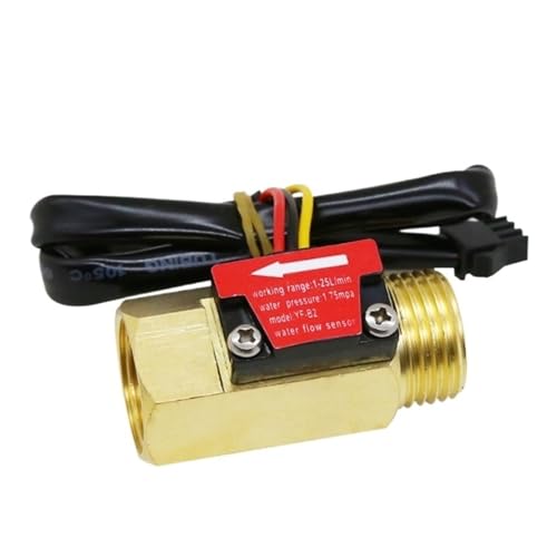 External Thread Brass Water Flow Sensor Switch G1/2 Inch Male Thread YF-B2 Flowmeter 1-25L/Min Water Flow Sensor Switch DC5-18V Industrial von FDOSIJFOS