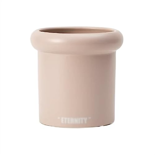 FDOSIJFOS Blumentöpfe, Einfacher verdickter Flaschenboden aus Keramik mit Drainagelöchern. Pflanzgefäße for kleine Modelle(Pink,L) von FDOSIJFOS