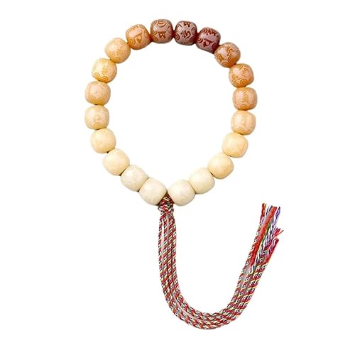 FDOSIJFOS Bodhi-Handkette, Armbänder mit sechs Mantra-Bodhi-Wurzelperlen, exquisiter buddhistischer Hand-Rosenkranz for Meditieren von FDOSIJFOS