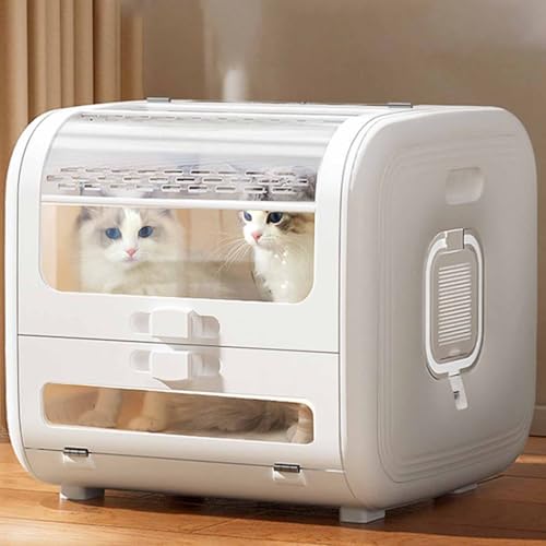 FDOSIJFOS Katzenklo Haustiertrockner, Trockenbox for die Haustierpflege, 100 l Fassungsvermögen, 4 Modi/6 Windgeschwindigkeiten, Temperaturregelung von 16–40 °C und Timer von 1–120 Minuten FDOSIJFOS Katzenklo Haustiertrockner, Trockenbox for die Haustierpflege, 100 l Fassungsvermögen, 4 Modi/6 Windgeschwindigkeiten, Temperaturregelung von 16–40 °C und Timer von 1–120 Minuten von FDOSIJFOS