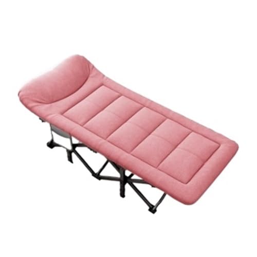 FDOSIJFOS Klappbett, Einzelbett, Nickerchen im Büro, Loungesessel, Schlafen, Marschbett, Begleitbett, Liegesessel(Pink) von FDOSIJFOS