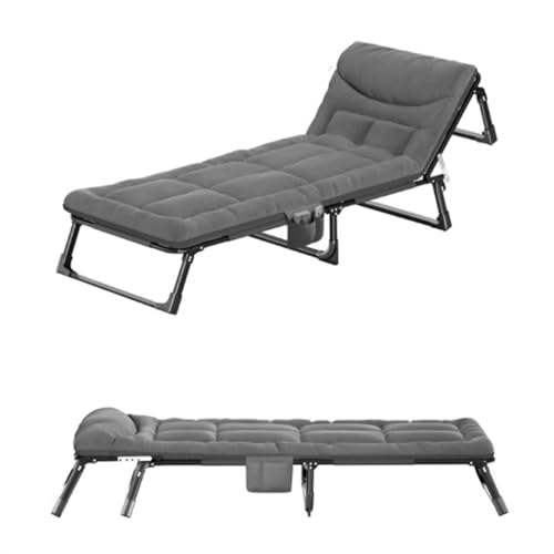 FDOSIJFOS Klappbett, Einzelliege, einfaches tragbares Bett for drinnen und draußen, tragbare Liege for Campingliege(175cm) von FDOSIJFOS