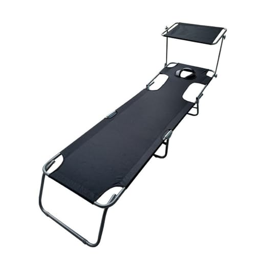 FDOSIJFOS Klappbett, Klappbett for den Außenbereich, Liegestuhl, Liegebett for, for, for(Black) von FDOSIJFOS