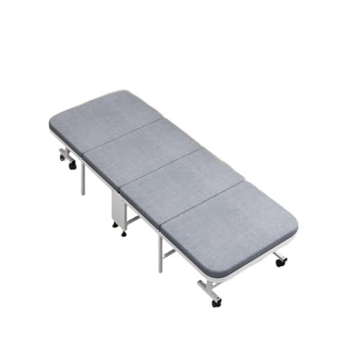 FDOSIJFOS Klappbett, Klappbett for den Außenbereich, tragbarer Nickerchen-Loungesessel, Einzelbett, Kühlbett, Büroarbeitsplatz, Nickerchenbett, Liege(Medium) von FDOSIJFOS