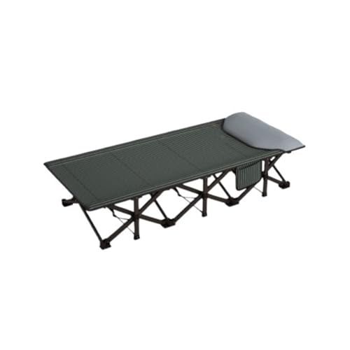 FDOSIJFOS Klappbett, Mittagsschlaf, Marschieren, Outdoor, Heimgebrauch, Kleines Bett, Tragbares Begleitbett, Ruhesessel for die Mittagsruhe(Green,L) von FDOSIJFOS