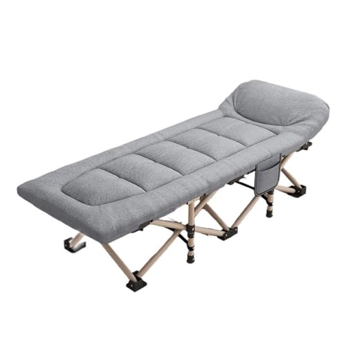 FDOSIJFOS Klappbett, Nickerchen for eine Person, einfacher Krankenhaus-Loungesessel, tragbares Marschbett for den Außenbereich, Liegebett(Gris) von FDOSIJFOS