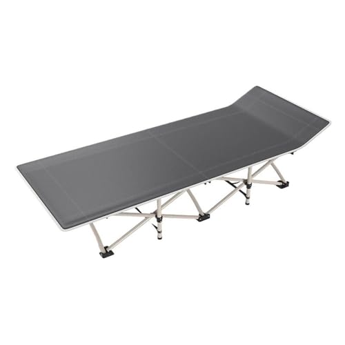 FDOSIJFOS Klappbett, Tragbares Marschbett for den Außenbereich, einfaches Begleitbett, Nickerchensessel fürs Büro(Gris,L) von FDOSIJFOS