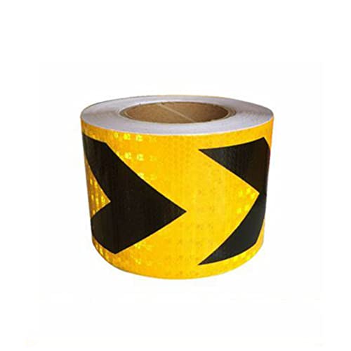 FDOSIJFOS Reflektierendes Klebeband, Gefahren-Hochintensitäts-Reflektorband, Selbstklebender reflektierender Aufkleber, Markierungsband(Black) von FDOSIJFOS