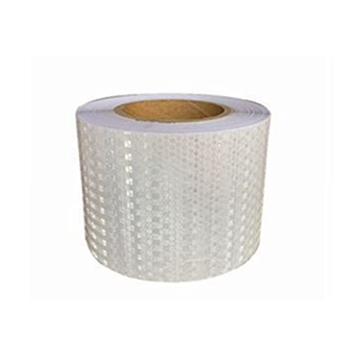 FDOSIJFOS Reflektierendes Klebeband, Gefahren-Hochintensitäts-Reflektorband, Selbstklebender reflektierender Aufkleber, Markierungsband(Wit) von FDOSIJFOS