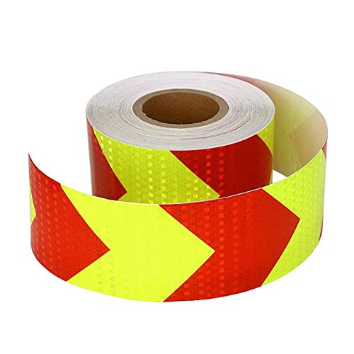 FDOSIJFOS Reflektierendes Klebeband, ReArrow Warnband, selbstklebendes Markierungsband, hochintensiver reflektierender Aufkleber for Auto und LKW(Red Green) von FDOSIJFOS