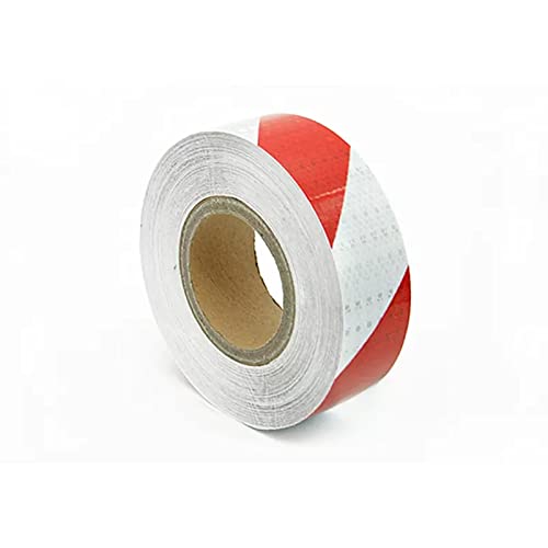 FDOSIJFOS Reflektierendes Klebeband, ReWarnband, hochintensiver reflektierender Aufkleber, selbstklebendes Band(Red White) von FDOSIJFOS