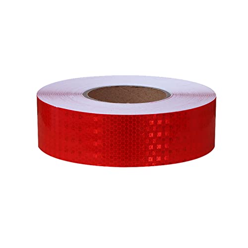 FDOSIJFOS Reflektierendes Klebeband, Reflektierende Aufkleber, selbstklebendes Klebeband, Warnband for Auto, LKW, Motorrad(Red) von FDOSIJFOS