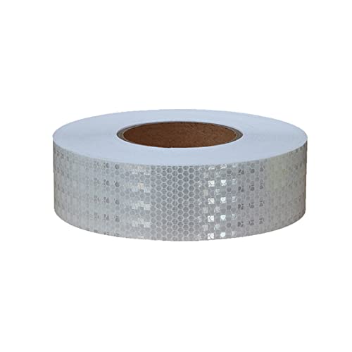 FDOSIJFOS Reflektierendes Klebeband, Reflektierende Aufkleber, selbstklebendes Klebeband, Warnband for Auto, LKW, Motorrad(Wit) von FDOSIJFOS