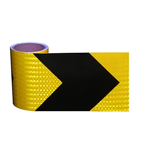 FDOSIJFOS Reflektierendes Klebeband, Reflektierendes Band Gefahrenwarnband Nachtselbstklebendes Hochintensives prismatisches reflektierendes(Black) von FDOSIJFOS