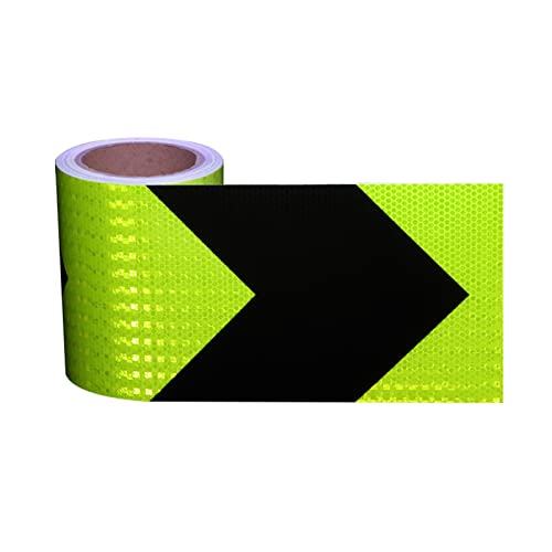 FDOSIJFOS Reflektierendes Klebeband, Reflektierendes Band Gefahrenwarnband Selbstklebendes Hochintensives prismatisches reflektierendes(Black Green) von FDOSIJFOS
