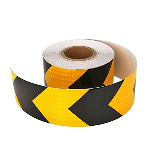 FDOSIJFOS Reflektierendes Klebeband, Reflektierendes Klebeband, Warnband, selbstklebendes Markierungsband, hochintensiver reflektierender Aufkleber for Auto, LKW(Black) von FDOSIJFOS