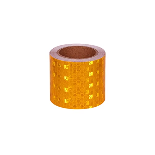 FDOSIJFOS Reflektierendes Klebeband, Reflektierendes Klebeband, Warnband, selbstklebendes Markierungsband, hochintensiver reflektierender Aufkleber for Auto, LKW(Oranje) von FDOSIJFOS