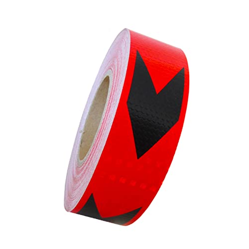 FDOSIJFOS Reflektierendes Klebeband, Reflektierendes Klebeband Warnband Selbstklebende reflektierende Aufkleber(Red Black) von FDOSIJFOS