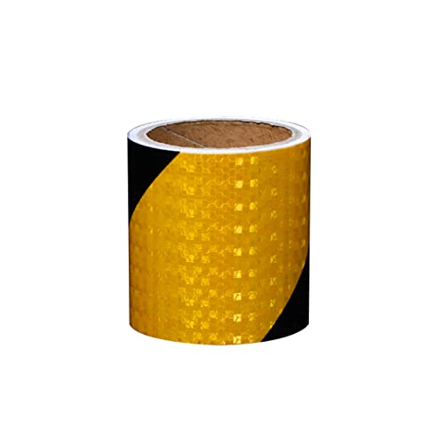 FDOSIJFOS Reflektierendes Klebeband, Reflektierendes Klebeband Warnig Reflektierender Aufkleber Selbstklebendes Markierungsband(Black) von FDOSIJFOS
