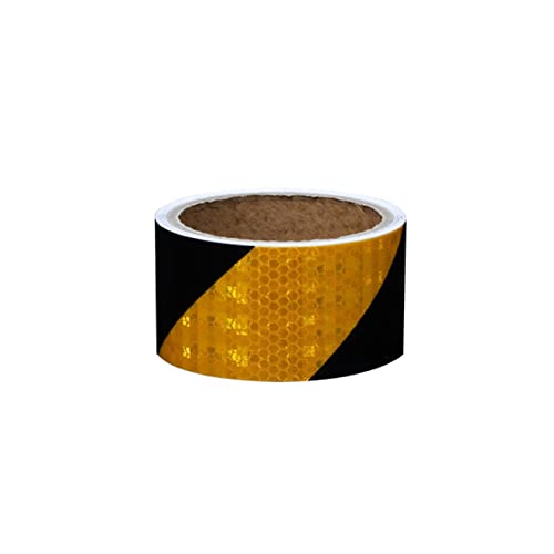 FDOSIJFOS Reflektierendes Klebeband, Reflektierendes Klebeband zur Markierung von Gefahrenwarnbändern, Selbstklebende reflektierende Aufkleber(Black) von FDOSIJFOS