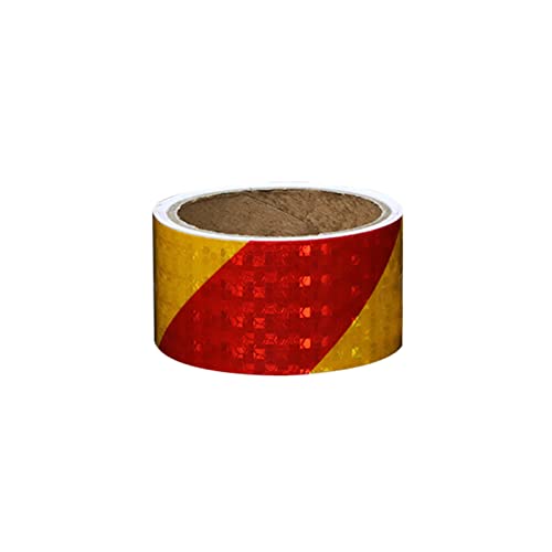 FDOSIJFOS Reflektierendes Klebeband, Reflektierendes Klebeband zur Markierung von Gefahrenwarnbändern, Selbstklebende reflektierende Aufkleber(Red) von FDOSIJFOS
