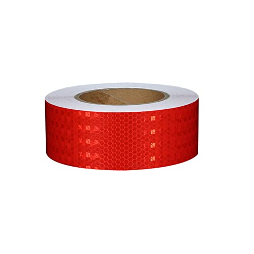 FDOSIJFOS Reflektierendes Klebeband, Selbstklebender, hochintensiver reflektierender Aufkleber, Markierungs- und Absperrband(Red) von FDOSIJFOS