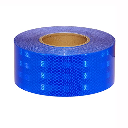 FDOSIJFOS Reflektierendes Klebeband, Selbstklebender reflektierender Aufkleber aus hochintensivem Acrylmaterial, Markierungsabsperrband(Blu) von FDOSIJFOS