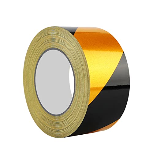 FDOSIJFOS Reflektierendes Klebeband, Warnband, selbstklebendes PVC-Band, reflektierendes Band, Absperrband(Black) von FDOSIJFOS