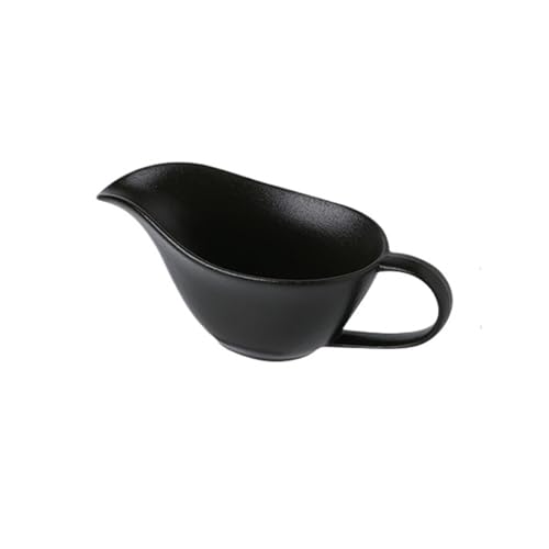 FDOSIJFOS Saucenkanne, 9,5 unzen Sauciere Pfeffer Sauce Container Ketchup Milch Krug(Parent,Black) von FDOSIJFOS