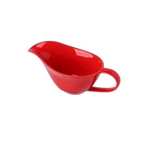 FDOSIJFOS Saucenkanne, 9,5 unzen Sauciere Pfeffer Sauce Container Ketchup Milch Krug(Red,Red) von FDOSIJFOS