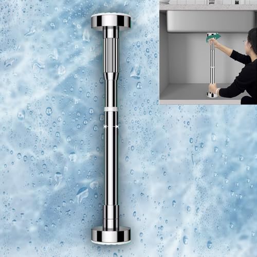 FDOSIJFOS Unterbau-Spülbeckenhalterung Halterung for Spülbecken aus Edelstahl, verstellbare Stützbeine for Unterbaubecken, Reparatursatz for bohrfreie Installation(Height 50 80cm) von FDOSIJFOS