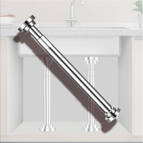 FDOSIJFOS Unterbau-Spülbeckenhalterung Unterbau-Spülbeckenhalterungen, Stützstangen for Badezimmerwaschbecken, verstellbare Stützstange, Reparatursatz for Küchenspüle(Height 35 55cm(13.8" 21.6")) von FDOSIJFOS