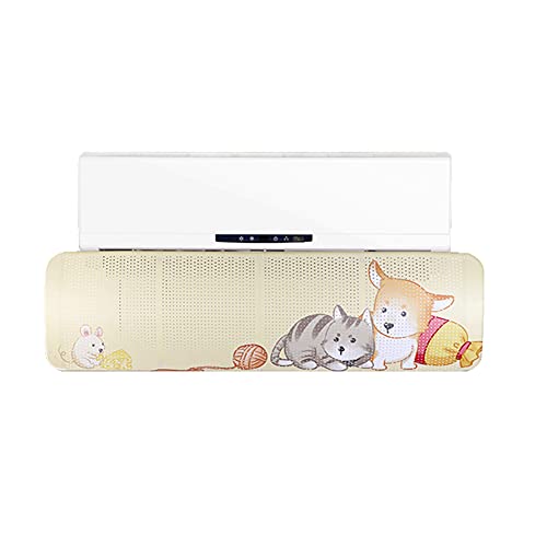 Klimaanlagen-Luftleitblech Anti-Straight Blowing Air Outlet Windschutzscheibe Wandmontierte Klimaanlage Windabweiser 90CM Einstellbar in Mehreren Winkeln(Cat) von FDOSIJFOS