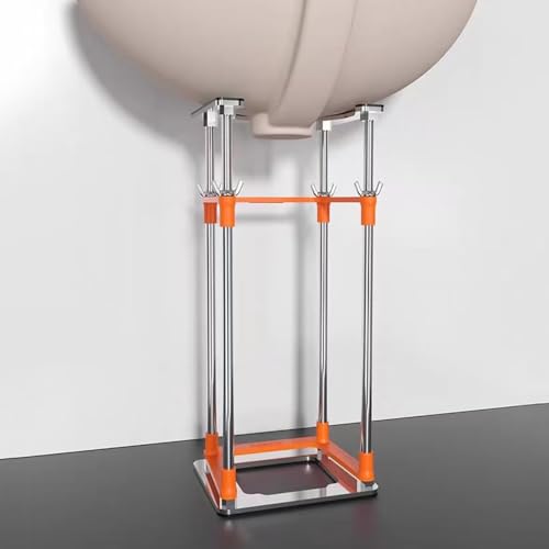 Unterbau-Spülbeckenhalterung Unterbau-Waschbeckenhalterungen, verstellbar, Stützstange aus Edelstahl, Stützstangen for Küchenspülen, Reparatur von Badezimmerwaschbecken(Height 57 78cm(22.4" 30.7")) von FDOSIJFOS