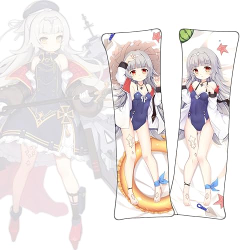 Anime Kissenbezüge Azur Lane Z46 Anime Körper Kissenbezug Dakimakura Pfirsichhaut Stoff Überwurf Kissenbezug von FDSAD