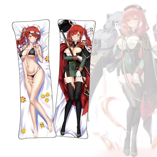 Anime Kissenbezüge Azur Lane Zara Anime Körper Kissenbezug Dakimakura Pfirsichhaut Stoff Überwurf Kissenbezug von FDSAD