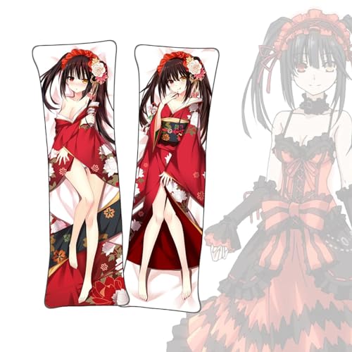 Anime Kissenbezüge Date a Live Tokisaki Kurumi Anime Körperkissenbezug Dakimakura kurzer Plüsch Stoff Überwurf Kissenbezug von FDSAD