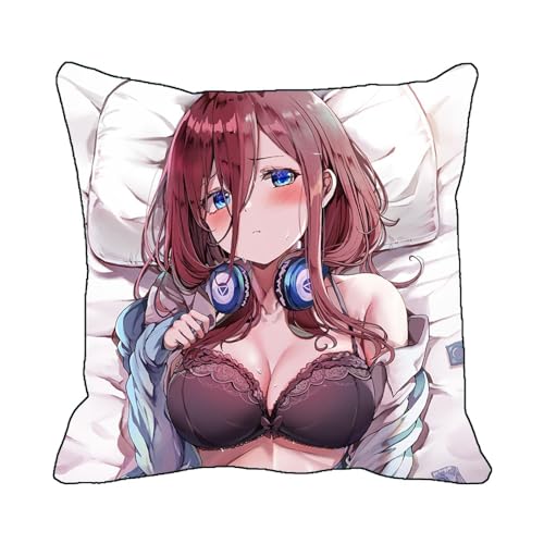Anime Kissenbezüge The Quintessential Quintuplets Nakano Miku Anime quadratischer Kissenbezug Dakimakura 2WT Kissenbezug von FDSAD