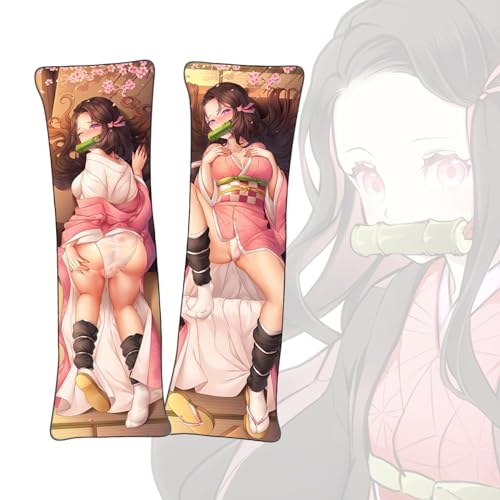 Anime Kissenbezüge Demon Slayer Kamado Nezuko Anime Dakimakura Lebensgroßer doppelseitiger Körper Kissenbezug von FDSAD